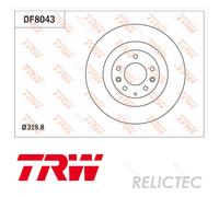 TRW Brake disc MAZDA,FORD USA DF8043 7T4Z1125A,EH143325X,EH143325XA Brake rotor,Brake discs,Brake rotors