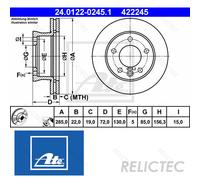 Front Brake Disc MB:903,904,SPRINTER 9034210012 9034210112 A9034210112