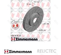 ZIMMERMANN 400.3676.20 Brake disc