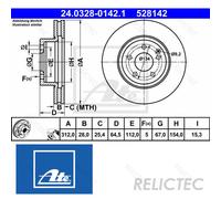 ATE 24.0328-0142.1 Brake disc