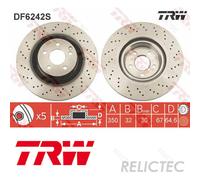 Front Brake Disc MB:W221,R230,W211,C216,S211,S,SL,E A2214211612 2214211112