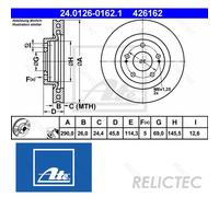 ATE 24.0126-0162.1 Brake disc