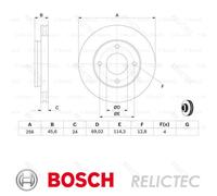 Fits BOSCH 0 986 479 B83 BRAKE DISC /RH/F/FORFOUR 1.1-1.5 04- / DE Stock