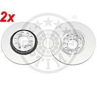 2x Brake disc Front Axle Vented BS-7516HC OPTIMAL for AUDI SKODA SEAT