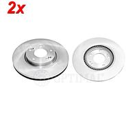 Front Brake Disc OPTIMAL 2x Fits HYUNDAI I30 Veloster KIA Ceed 07-18 51712-2L500