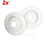 2x Brake disc Front Axle internally vented BS-9474C OPTIMAL for NISSAN RENAULT