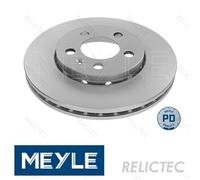 2x MEYLE 183 521 1018/PD Brake Disc Front 256mm Outer ⌀ Fits Audi Seat Skoda VW