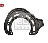 Front Brake Disc Splash Panel Left FEBI 2x Fits VAUXHALL Corsa 00-09 543076