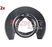 Front Brake Disc Splash Panels Right Left METZGER 2x Fits TESLA Model 3 EV 17-