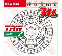 Front Brake Disc TRW Lucas MSW 243 for Honda CB 600 S Hornet PC34 2000-01