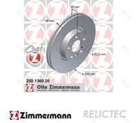 ZIMMERMANN 250.1360.20 Brake disc