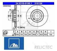 ATE 24.0318-0106.1 Brake disc