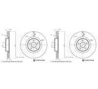 Front Brake Disc x2 Pcs BLUE PRINT Fits FORD Focus II 1569253