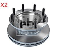 Front Brake Disc x2 Pcs FEBI Fits 02992271