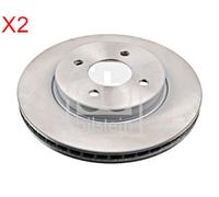 Front Brake Disc x2 Pcs FEBI Fits 40206-3U800