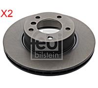 Front Brake Disc x2 Pcs FEBI Fits BMW Z4 Roadster E81 E82 E87 E88 34116764643