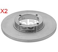 Front Brake Disc x2 Pcs FEBI Fits CHEVROLET DAEWOO Matiz Spark 96320531