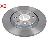 Front Brake Disc x2 Pcs FEBI Fits CITROEN PEUGEOT Berlingo C2 C3 space 4246.R2