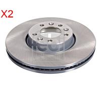 Front Brake Disc x2 Pcs FEBI Fits CITROEN PEUGEOT OPEL TOYOTA Jumpy 9805260180