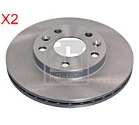 Front Brake Disc x2 Pcs FEBI Fits DACIA Duster 402066300R