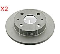 Front Brake Disc x2 Pcs FEBI Fits DAIHATSU Cuore V VI VII Move 43512-97204