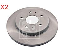 Front Brake Disc x2 Pcs FEBI Fits DAIHATSU Terios 43512-87402