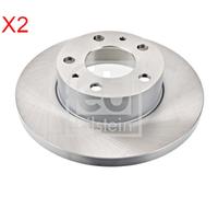 Front Brake Disc x2 Pcs FEBI Fits FIAT PEUGEOT CITROEN Ducato Bus Boxer 4246.J9