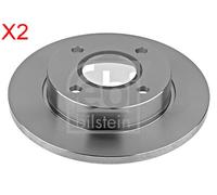Front Brake Disc x2 Pcs FEBI Fits FORD MAZDA Fiesta III IV Ka 121 III 1112542