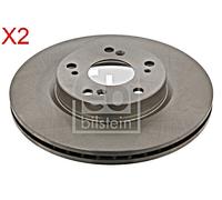 Front Brake Disc x2 Pcs FEBI Fits HONDA Accord VI VII Civic IX X 45251-SMG-E31
