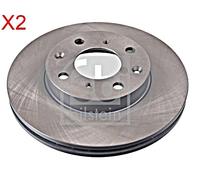 Front Brake Disc x2 Pcs FEBI Fits HONDA Civic V VI Crx III 45251-SR3-A00