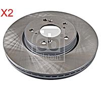 Front Brake Disc x2 Pcs FEBI Fits HONDA Hr-V 45251-T3V-A01