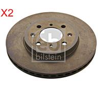 Front Brake Disc x2 Pcs FEBI Fits HONDA Jazz II 45251-SAA-G50