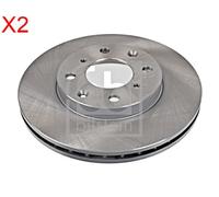Front Brake Disc x2 Pcs FEBI Fits HONDA Logo 45251-SAA-G10