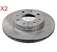 Front Brake Disc x2 Pcs FEBI Fits HONDA ROVER Civic I III IV V VI Crx 200 XAP88