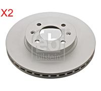 Front Brake Disc x2 Pcs FEBI Fits HYUNDAI KIA Accent III Saloon I20 51712-1G000