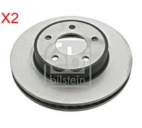 Front Brake Disc x2 Pcs FEBI Fits JEEP Cherokee 52128247AA