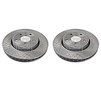 Front Brake Disc x2 Pcs FEBI Fits JEEP DODGE Grand Cherokee IV 52124762AB