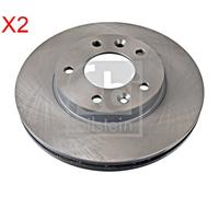 Front Brake Disc x2 Pcs FEBI Fits KIA Carnival I II 0K55B-33-251