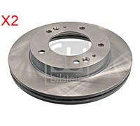 Front Brake Disc x2 Pcs FEBI Fits KIA Retona Sportage 0K01A-33-251C