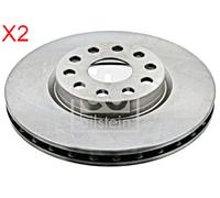 Front Brake Disc x2 Pcs FEBI Fits LANCIA ALFA ROMEO Kappa Sw 166 936 82480477