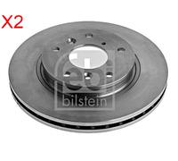 Front Brake Disc x2 Pcs FEBI Fits MAZDA FORD USA 626 III Probe I 3727217