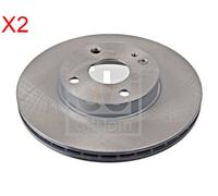 Front Brake Disc x2 Pcs FEBI Fits MAZDA Mx-5 I II N026-33-25X