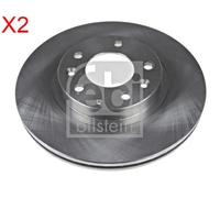 Front Brake Disc x2 Pcs FEBI Fits MAZDA Mx-5 III N12Y3325XC