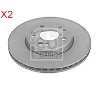 Front Brake Disc x2 Pcs FEBI Fits MERCEDES A124 C124 S124 W124 1244212412