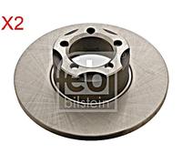 Front Brake Disc x2 Pcs FEBI Fits MERCEDES W110 W111 W112 1104210112