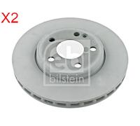Front Brake Disc x2 Pcs FEBI Fits MERCEDES W169 W245 1694210212