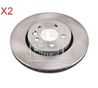 Front Brake Disc x2 Pcs FEBI Fits MG ROVER Mg Zt Zt- T 75 160 180 190 GBD90844