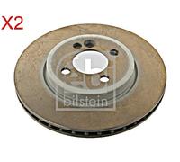 Front Brake Disc x2 Pcs FEBI Fits MINI Clubman Clubvan Roadster R55 34116774985