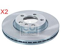 Front Brake Disc x2 Pcs FEBI Fits MINI Countryman Paceman R60 R61 34119804829