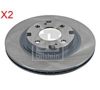 Front Brake Disc x2 Pcs FEBI Fits MITSUBISHI CITROEN PEUGEOT I C-Zero 4249.L5